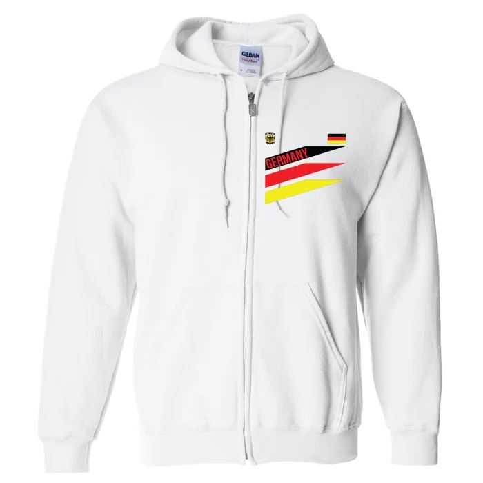 GERMANY SHIRTJERSEY FLAGSOCCERFOOTBALL Full Zip Hoodie