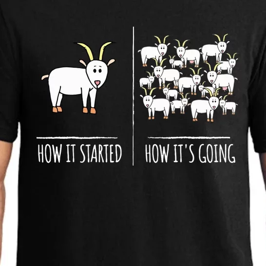 Goat Shirts For Goat Lovers Farm Apparel Meme Pun Funny Goat Pajama Set