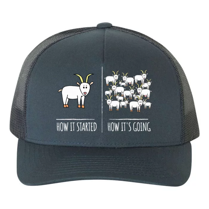 Goat Shirts For Goat Lovers Farm Apparel Meme Pun Funny Goat Yupoong Adult 5-Panel Trucker Hat