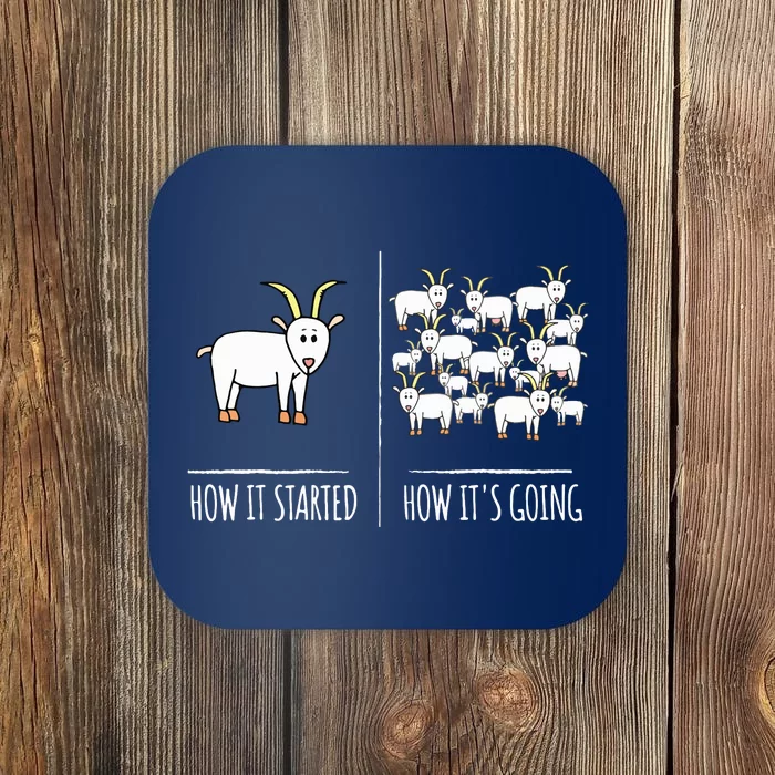 Goat Shirts For Goat Lovers Farm Apparel Meme Pun Funny Goat Coaster