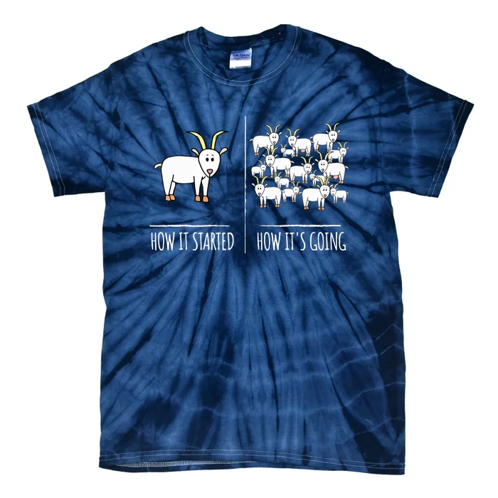 Goat Shirts For Goat Lovers Farm Apparel Meme Pun Funny Goat Tie-Dye T-Shirt