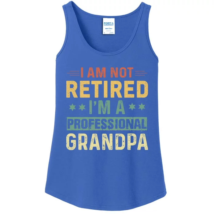 Grandpa S Funny Fathers Day Retired Grandpa Cool Gift Ladies Essential Tank