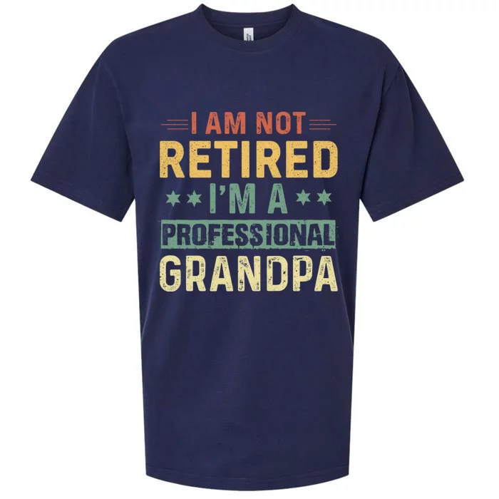 Grandpa S Funny Fathers Day Retired Grandpa Cool Gift Sueded Cloud Jersey T-Shirt