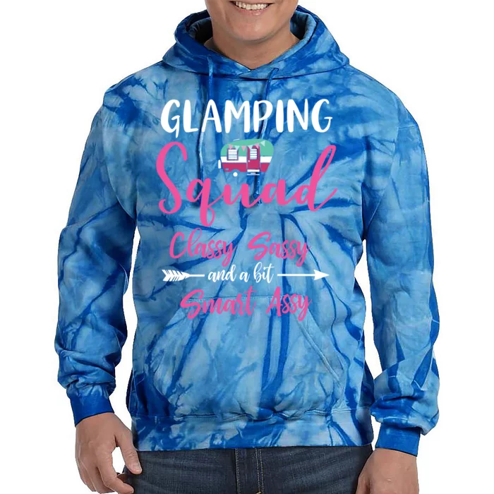 Glamping Squad Funny Matching Family Camping Trip Gift Tie Dye Hoodie