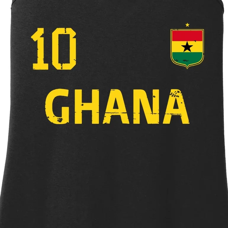 Ghana Soccer Fans Jersey Ghanaian Flag Football Lovers Ladies Essential Tank