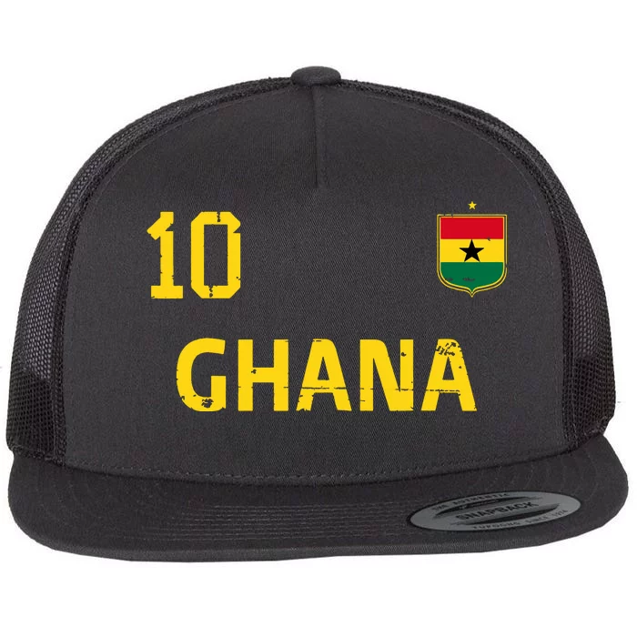 Ghana Soccer Fans Jersey Ghanaian Flag Football Lovers Flat Bill Trucker Hat