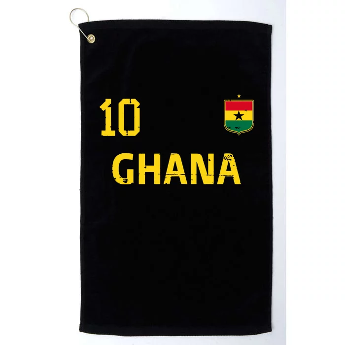 Ghana Soccer Fans Jersey Ghanaian Flag Football Lovers Platinum Collection Golf Towel