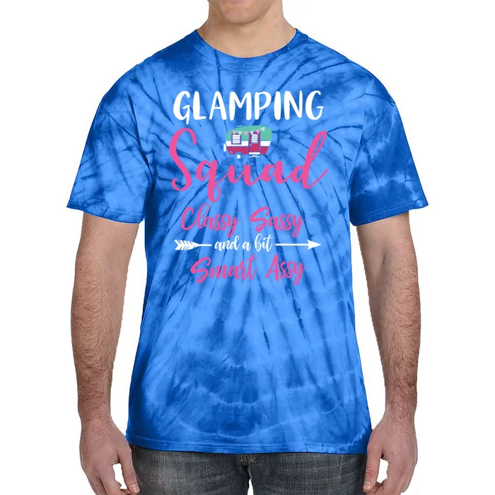 Glamping Squad Funny Matching Family Camping Trip Cute Gift Tie-Dye T-Shirt