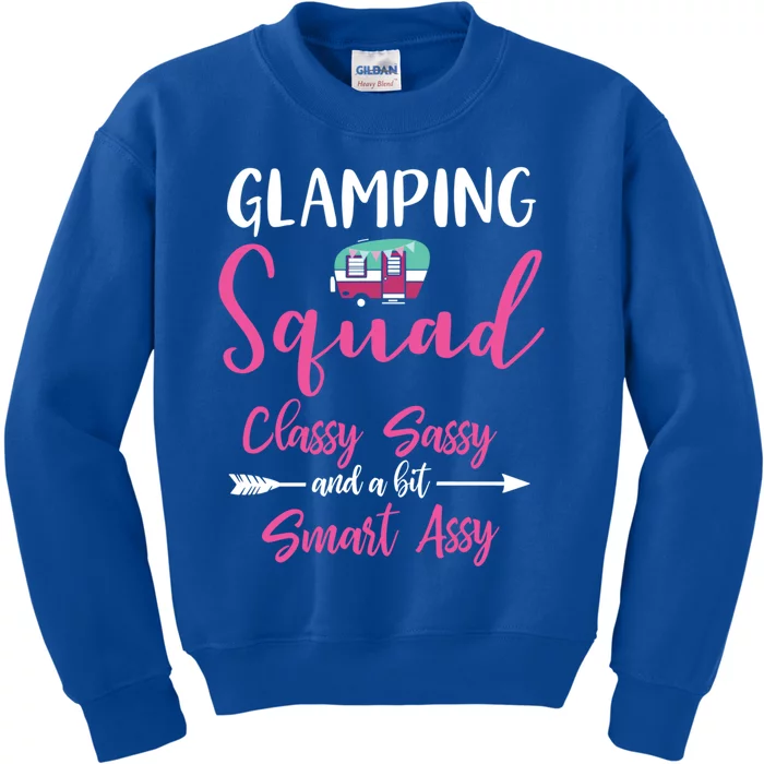 Glamping Squad Funny Matching Family Camping Trip Cute Gift Kids Sweatshirt