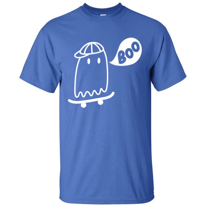 Ghost Skateboard Funny Halloween Costume Boo Squad Gift Tall T-Shirt