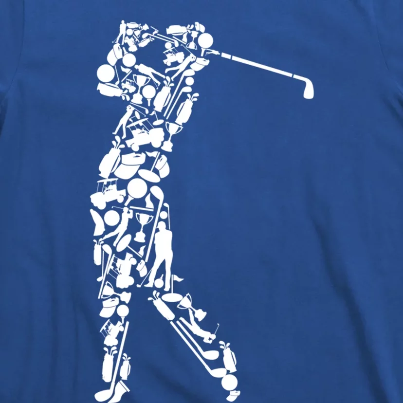 Golfer Silhouette Filled With Golf Things Gift T-Shirt