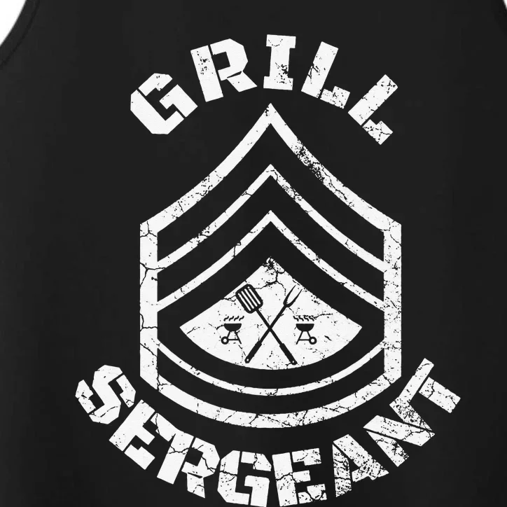 GRILL SERGEANT Funny Grilling BBQ Dad Father's Day Gift Performance Tank