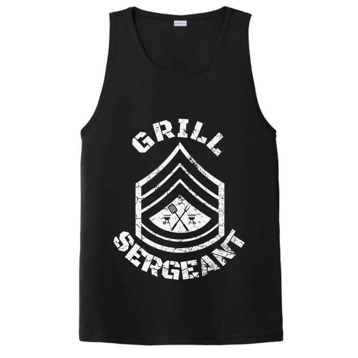 GRILL SERGEANT Funny Grilling BBQ Dad Father's Day Gift Performance Tank