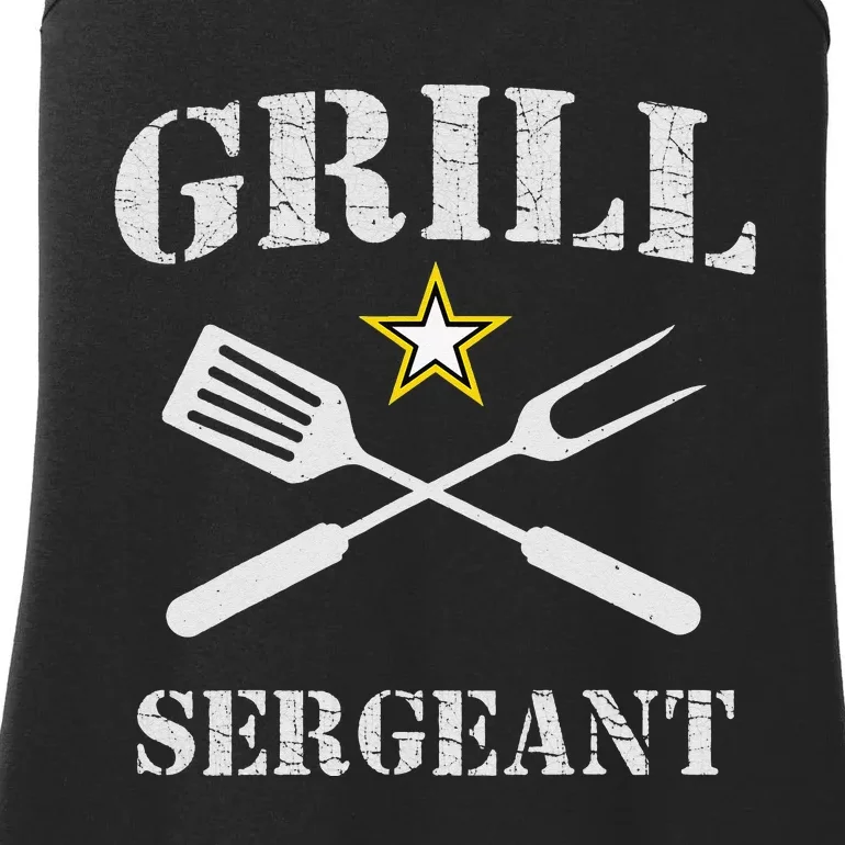 Grill Sergeant Funny Grilling BBQ Cookout Father's Day Ladies Essential Tank