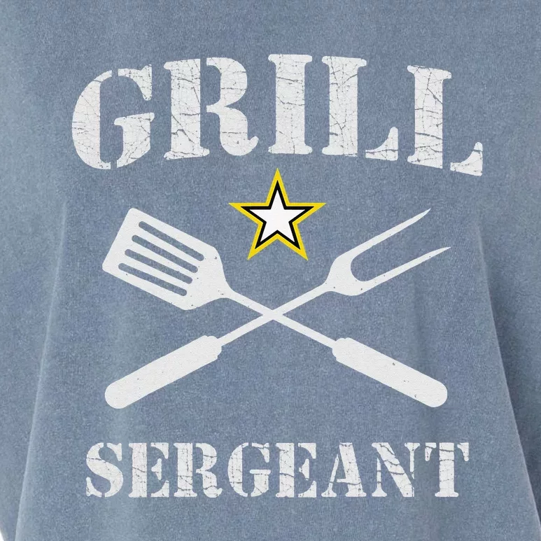 Grill Sergeant Funny Grilling BBQ Cookout Father's Day Garment-Dyed Women's Muscle Tee