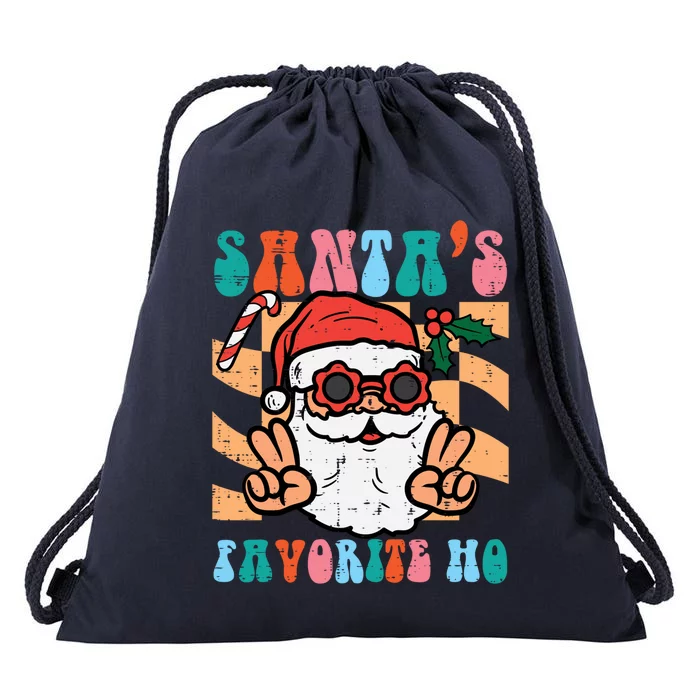 Groovy Santas Favorite Ho Retro Naughty Christmas Xmas Great Gift Drawstring Bag