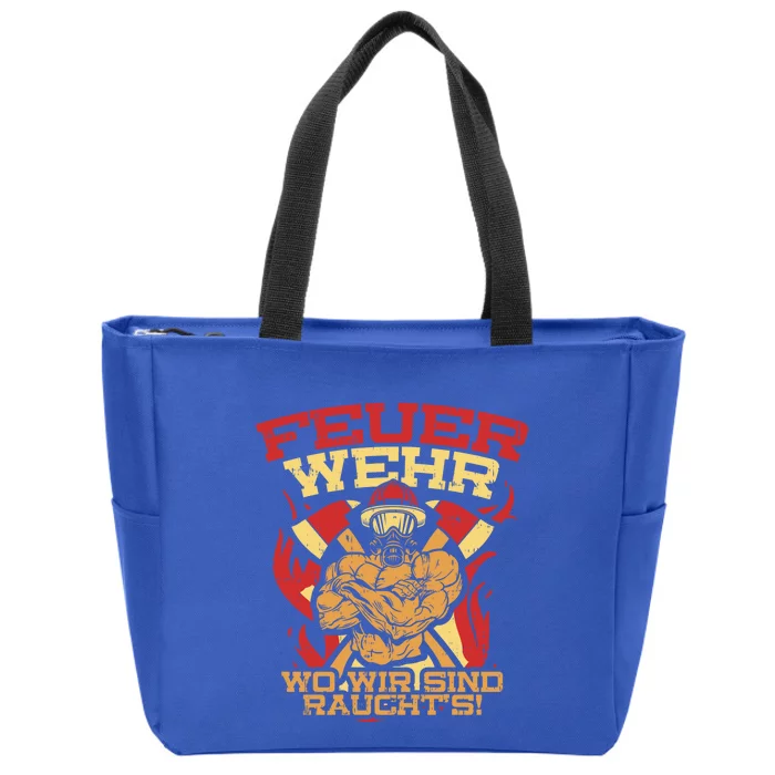 Ger Strong Fire Fighter Cool Gift Zip Tote Bag