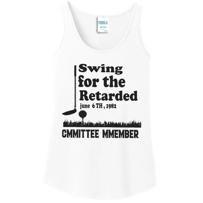 Golf Swing For The Retarded Committee Member Ladies Essential Tank