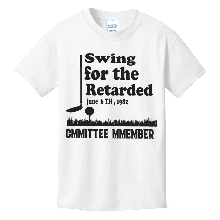 Golf Swing For The Retarded Committee Member Kids T-Shirt