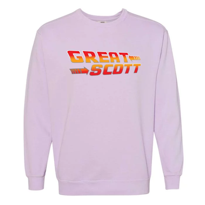 Great Scott Funny Time Traveler Mad Scientist Inventor Gift Garment-Dyed Sweatshirt