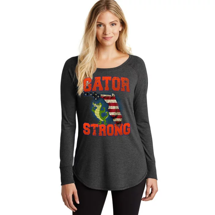 Gator Strong Florida S.T.A.T.E Gator Women's Perfect Tri Tunic Long Sleeve Shirt