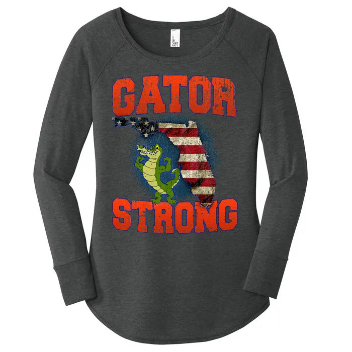 Gator Strong Florida S.T.A.T.E Gator Women's Perfect Tri Tunic Long Sleeve Shirt