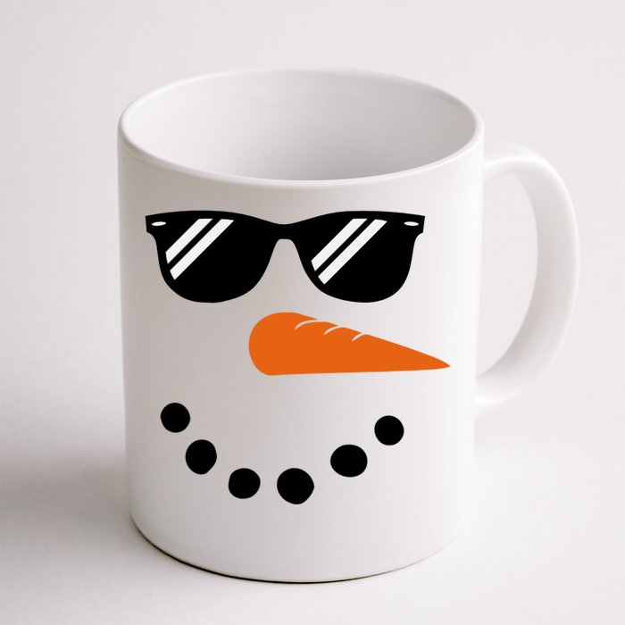 Gangster Snowman Face Front & Back Coffee Mug