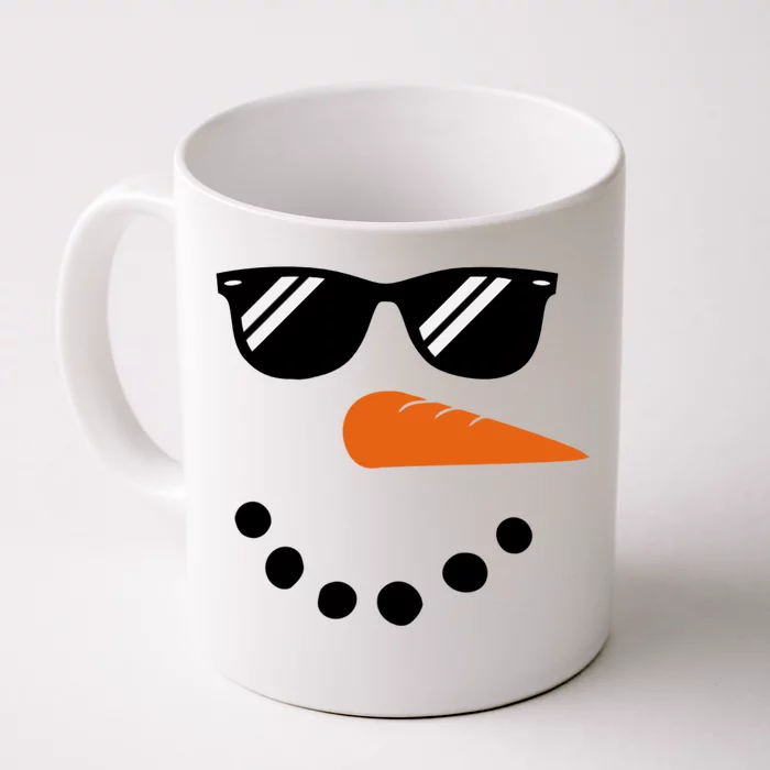 Gangster Snowman Face Front & Back Coffee Mug