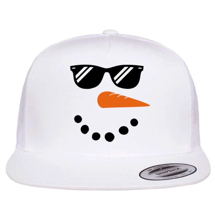 Gangster Snowman Face Flat Bill Trucker Hat