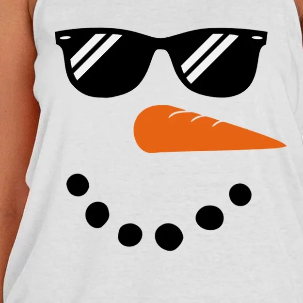 Gangster Snowman Face Women's Knotted Racerback Tank