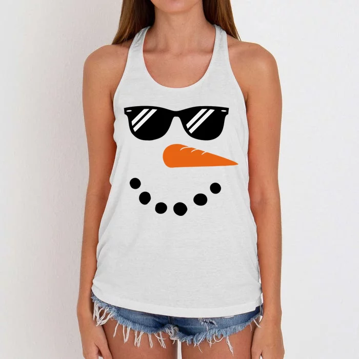 Gangster Snowman Face Women's Knotted Racerback Tank