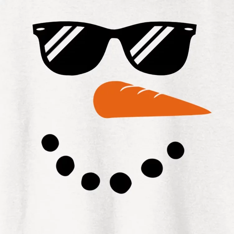 Gangster Snowman Face Women's Crop Top Tee