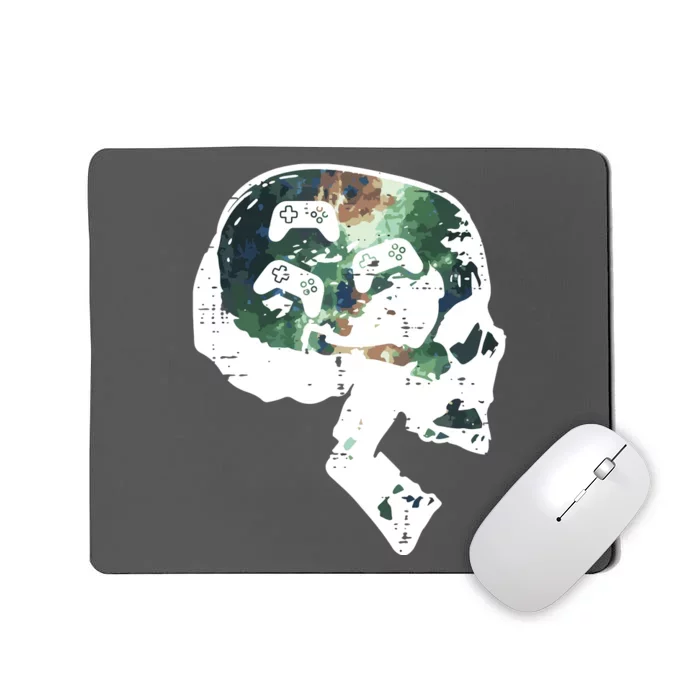 Gamer Skull Funny Video Gaming Teens Mousepad