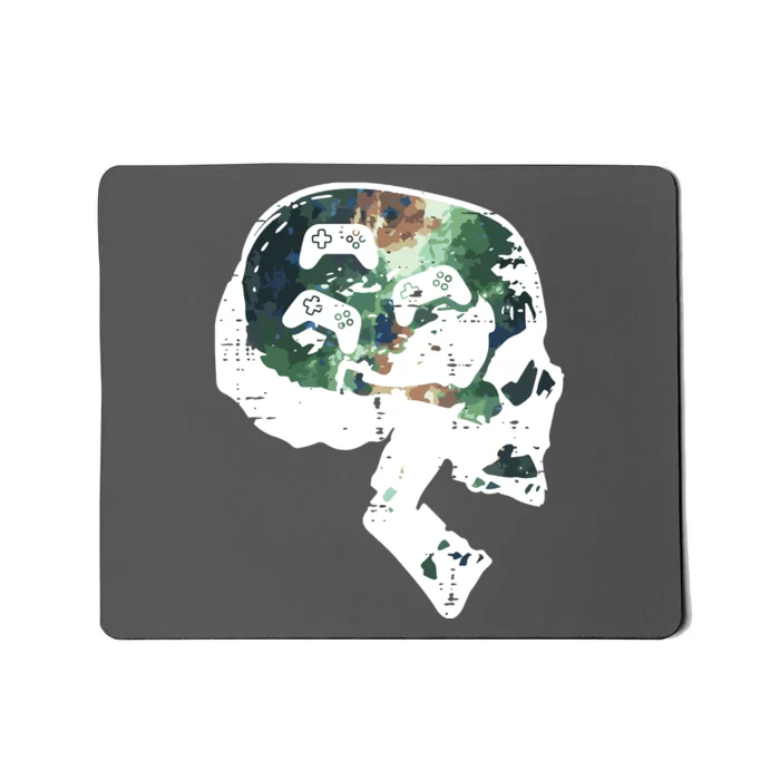 Gamer Skull Funny Video Gaming Teens Mousepad