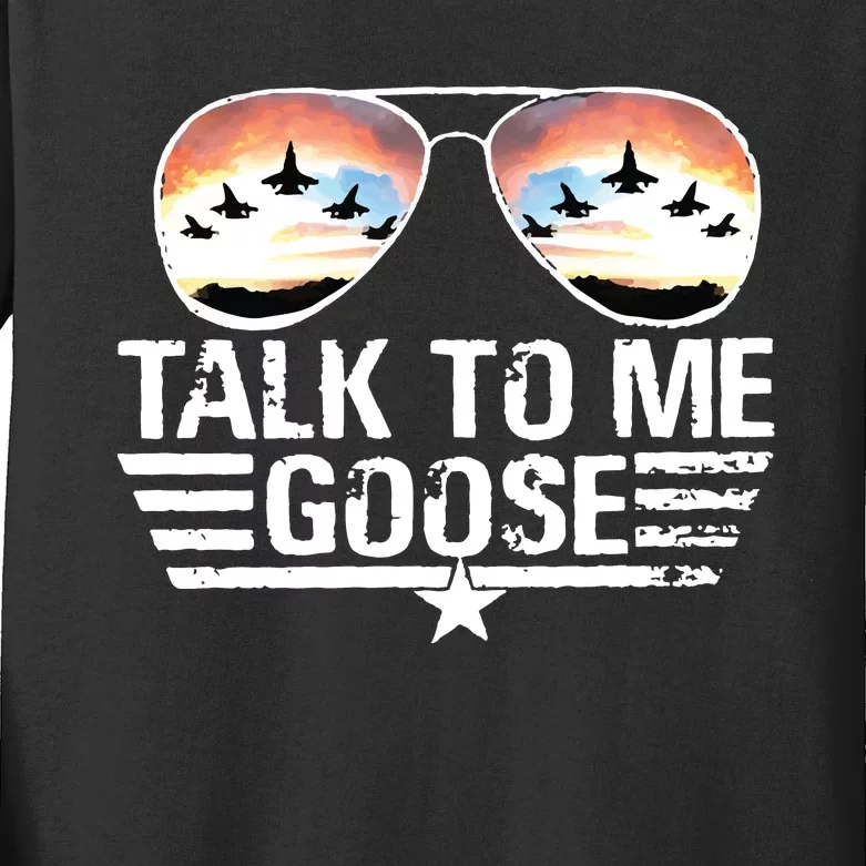 Goose Shirts Fourth Of July Talk To Me Goose Kids Long Sleeve Shirt