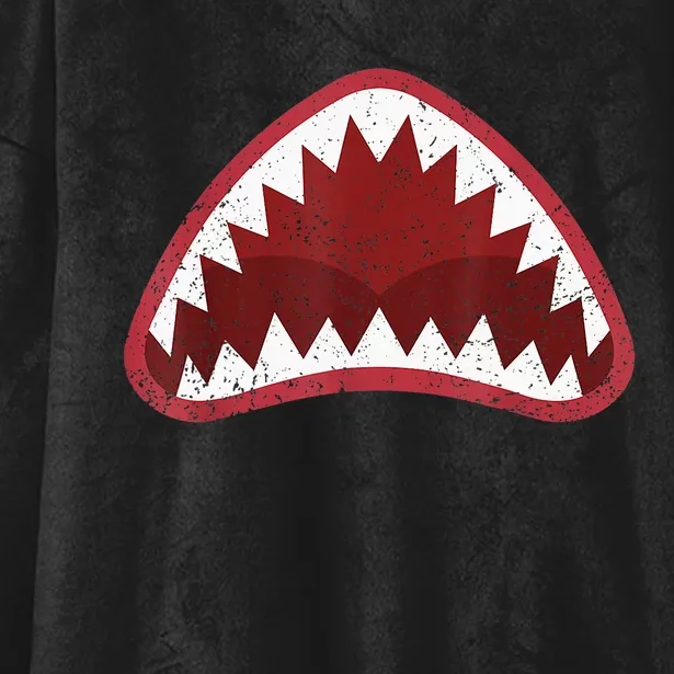 Great Shark Face Graphic Ocean Bite Lover Cool Hooded Wearable Blanket