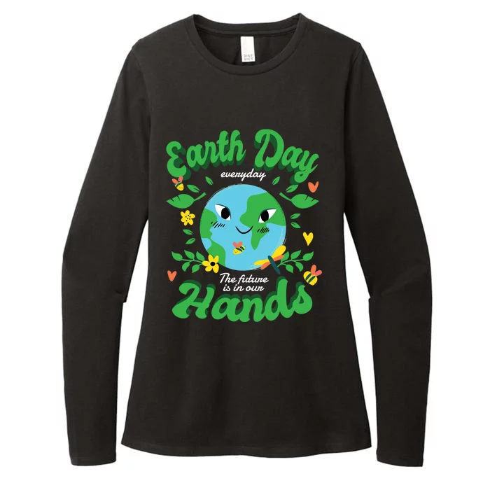 Green Squad For Future Is In Our Hands Of Everyday Earth Day Cute Gift Womens CVC Long Sleeve Shirt