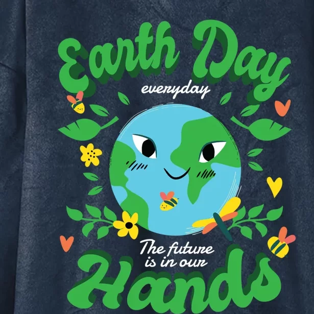 Green Squad For Future Is In Our Hands Of Everyday Earth Day Cute Gift Hooded Wearable Blanket