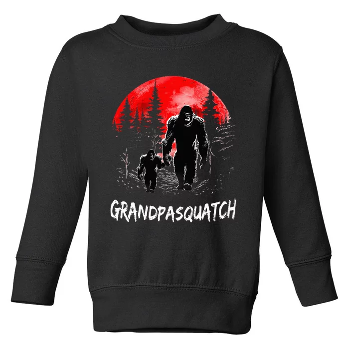 Grandpa Squatch Funny Bigfoot Dad Sasquatch Yeti Fathers day Toddler Sweatshirt