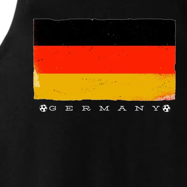 Germany Soccer Flag Logo Ladies Tri-Blend Wicking Tank