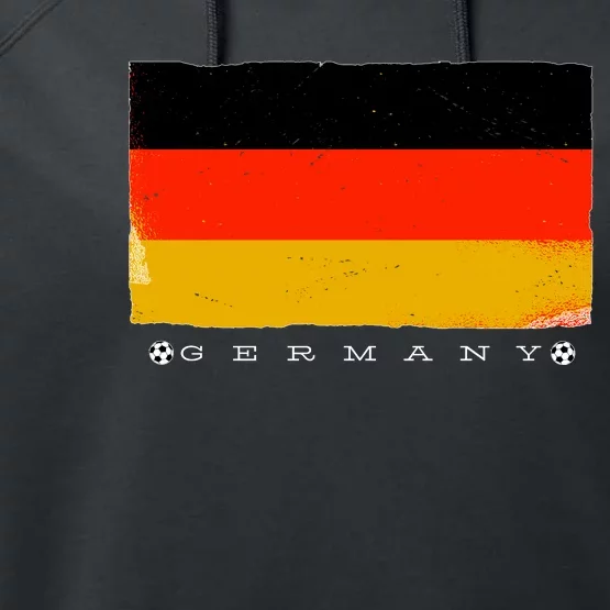 Germany Soccer Flag Logo Performance Fleece Hoodie