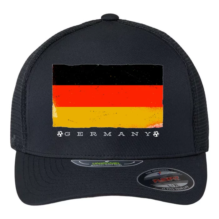 Germany Soccer Flag Logo Flexfit Unipanel Trucker Cap