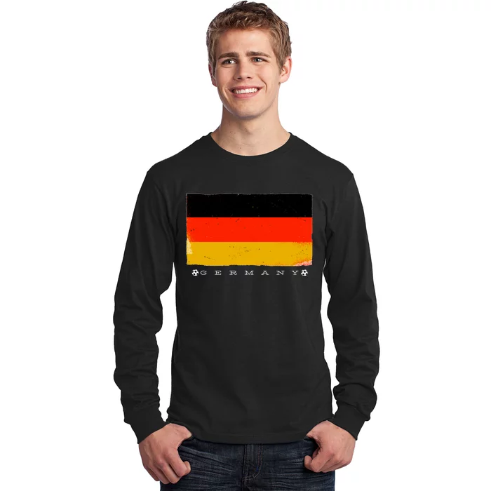 Germany Soccer Flag Logo Long Sleeve Shirt