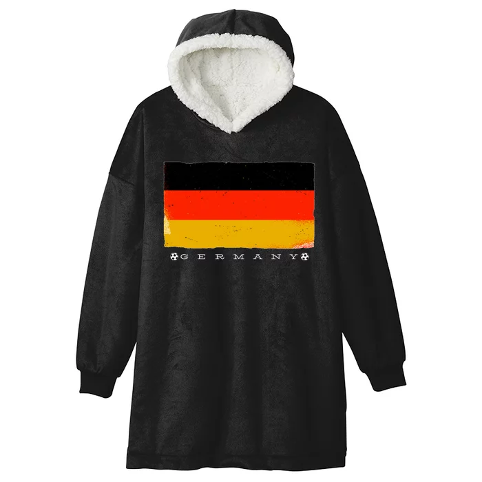 Germany Soccer Flag Logo Hooded Wearable Blanket