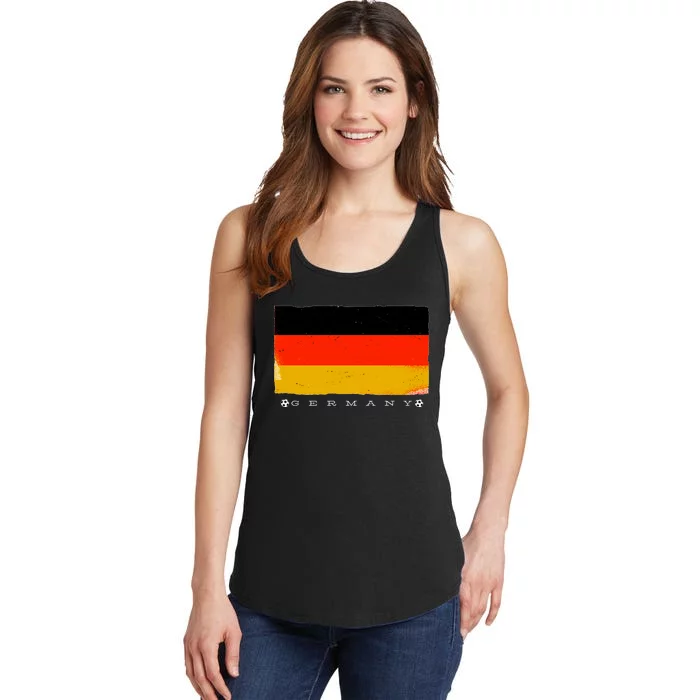 Germany Soccer Flag Logo Ladies Essential Tank