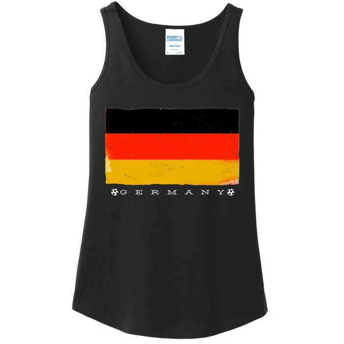 Germany Soccer Flag Logo Ladies Essential Tank