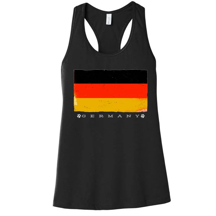 Germany Soccer Flag Logo Women's Racerback Tank