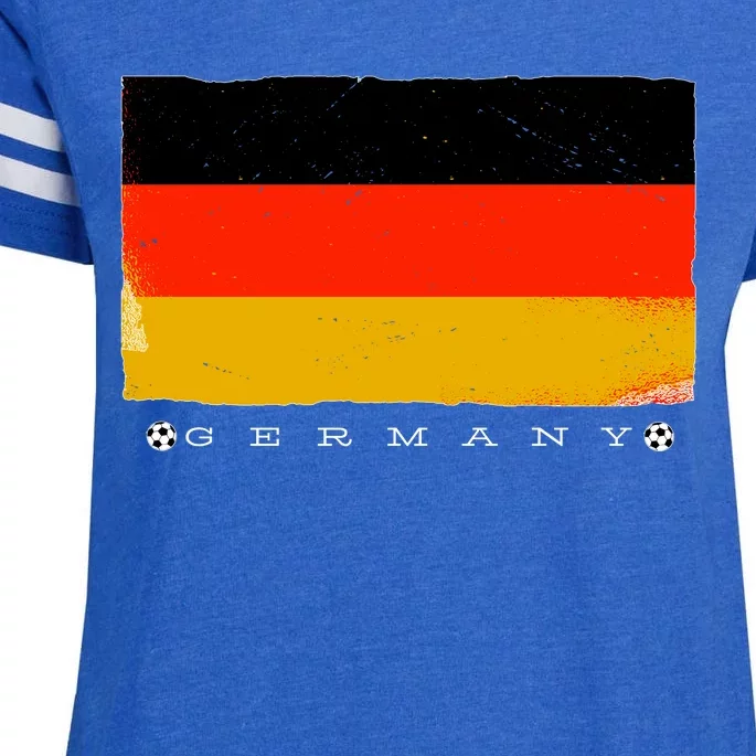 Germany Soccer Flag Logo Enza Ladies Jersey Football T-Shirt