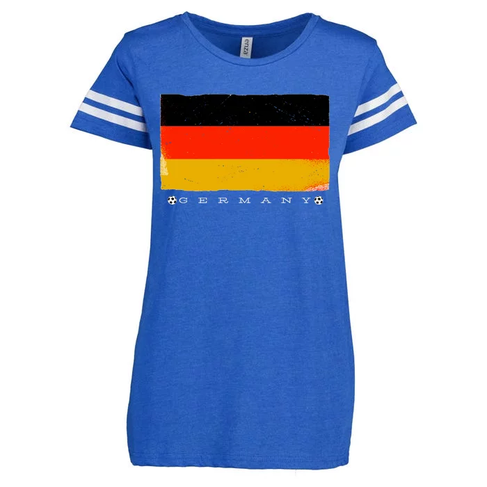 Germany Soccer Flag Logo Enza Ladies Jersey Football T-Shirt