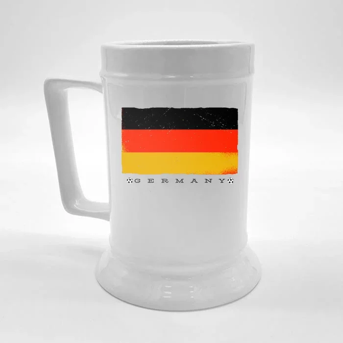 Germany Soccer Flag Logo Front & Back Beer Stein